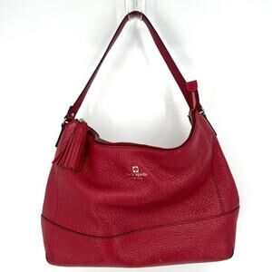 Kate Spade Southport Avenue Pebbled Leather Purse in Dynasty Red